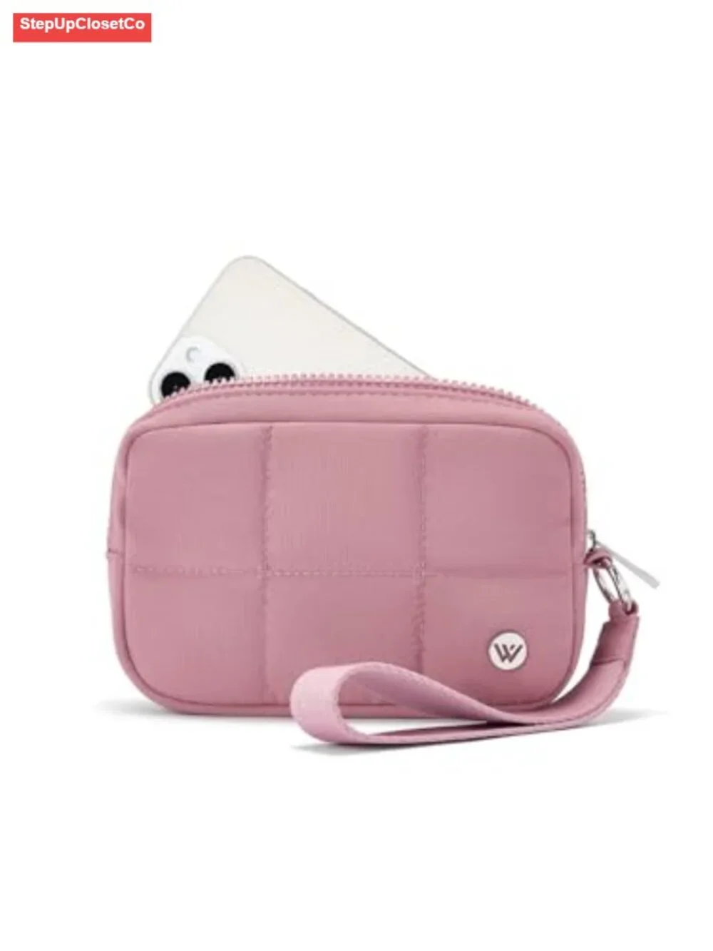 Quilted Nylon Puffer Wristlet Wallet RFID Blocking Phone Wallet with Card Slots